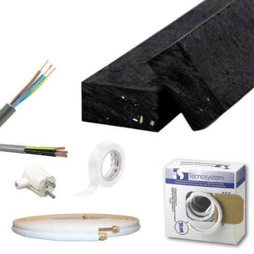 Compleet installatiepakket 1/4x3/8 inclusief opstelbalken 10m